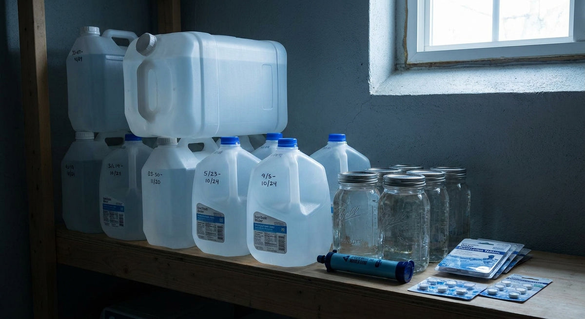 Drinkwater noodpakket voor langdurige opslag