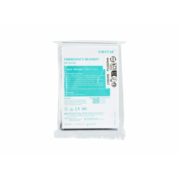 Firstar emergency blanket packaging on a white background