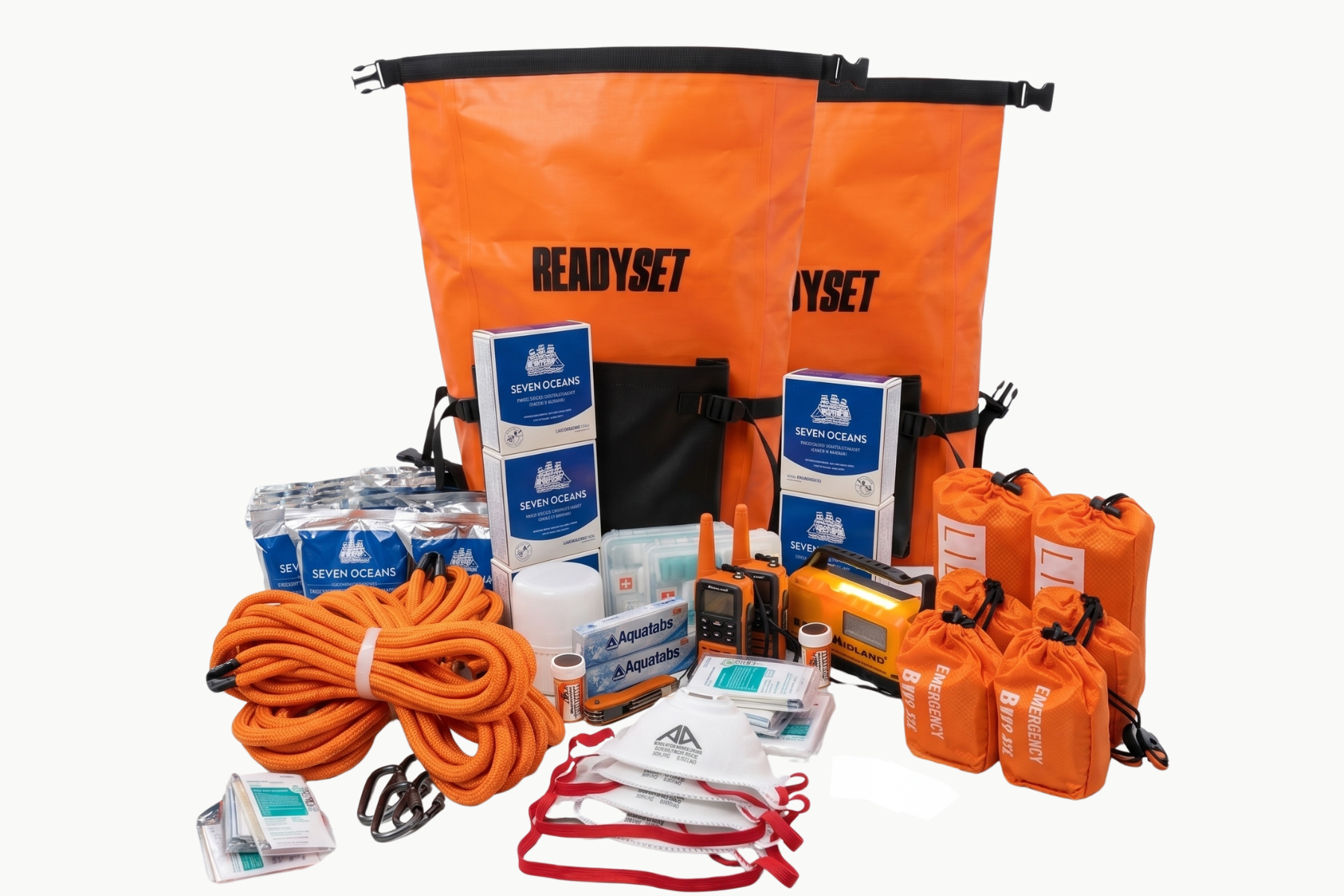 The Family Set - 72-Hour Emergency Kit For 2 Adults and 2 Kids