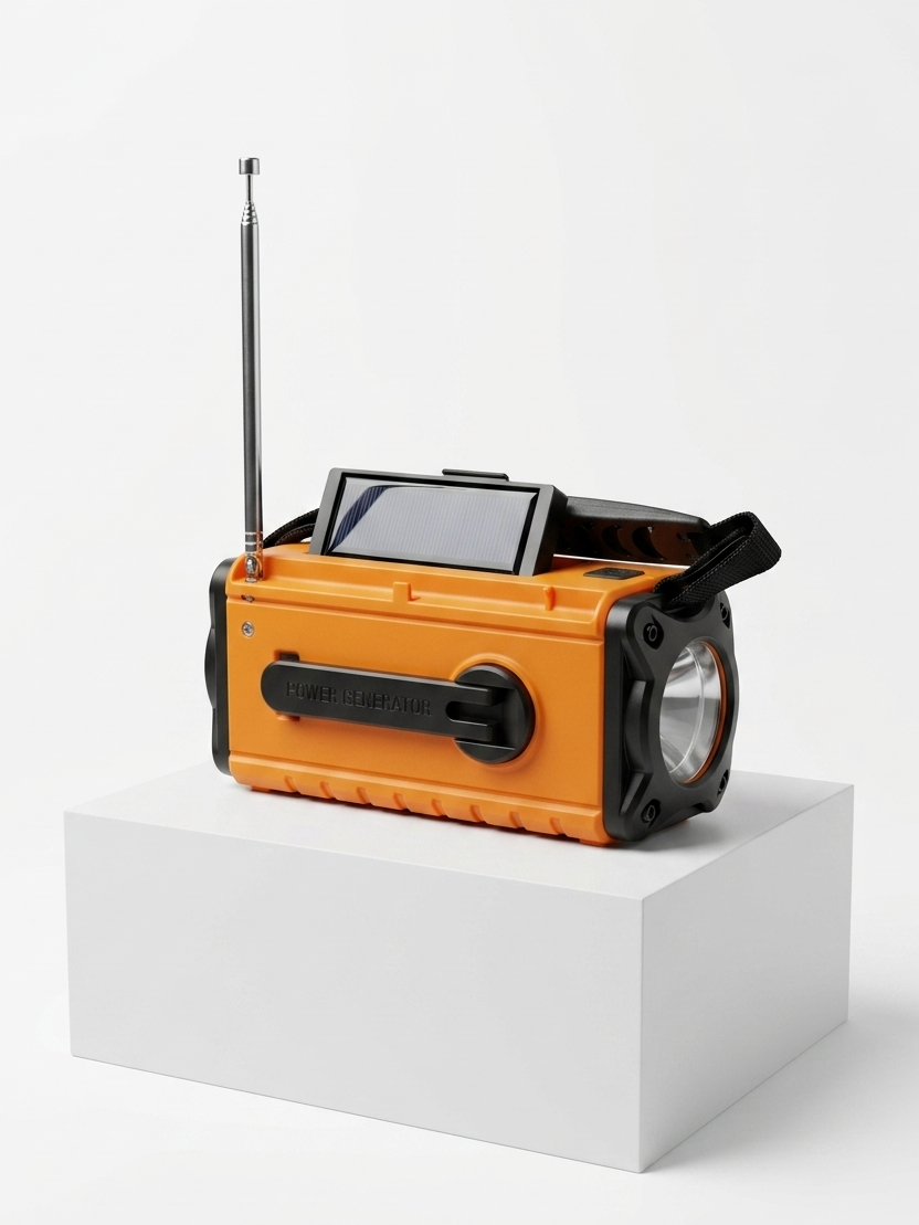 Emergency Solar Hand Crank Radio + 10000mAh Power Bank